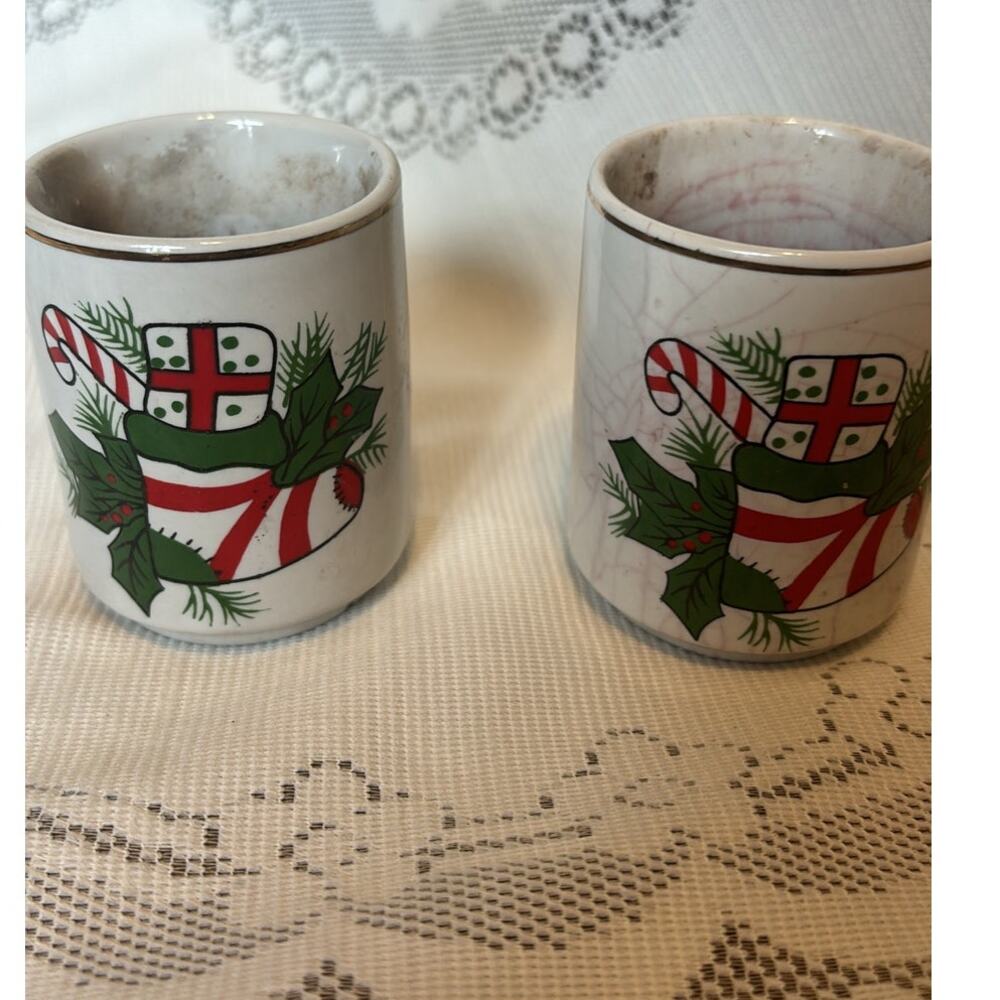 Vintage Christmas Votive Lot- Porcelain and Glass Made in Brazil and Thailand